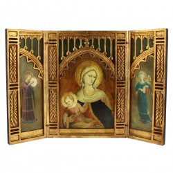 Trittico Madonna con Bambino e Angeli Musicanti 75x51x2,5 cm