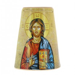 Tegola Cristo Pantocratore in terracotta 11x14 cm