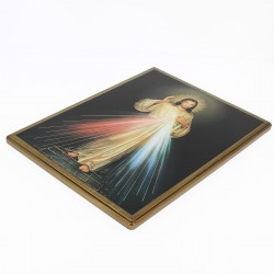 Quadro legno laccato Gesù Misericordioso 32x42 cm