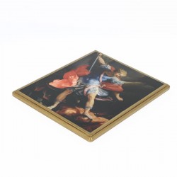 Quadro legno laccato San Michele 22x27 cm