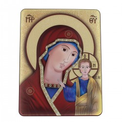 Icona Madonna di Kazan alluminio 25x33 cm Cipolletti