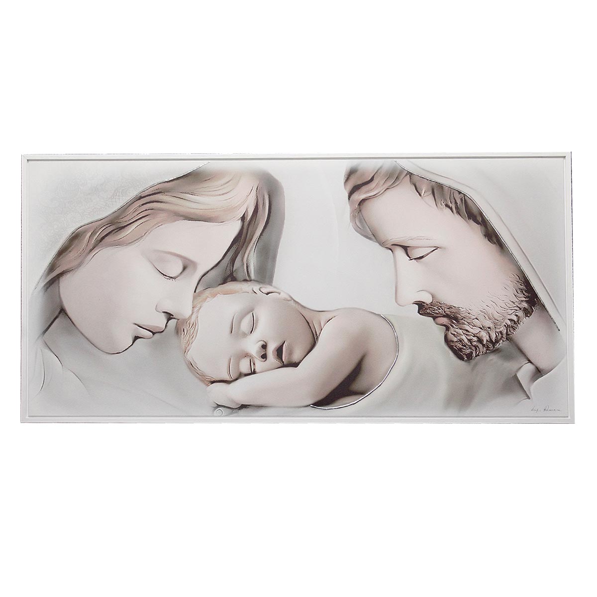 Cuadro Maternidad moderna de resina pintada 90x50 cm - 13600360