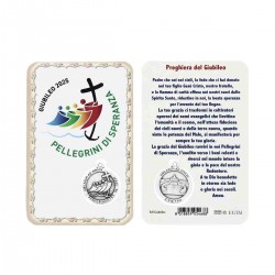 Card logo Giubileo 2025 con Medaglia e Preghiera 5,5x8,5 cm