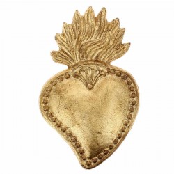 Sacro Cuore legno dorato 40x25 cm