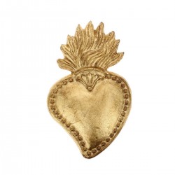 Sacro Cuore legno dorato 24x15 cm