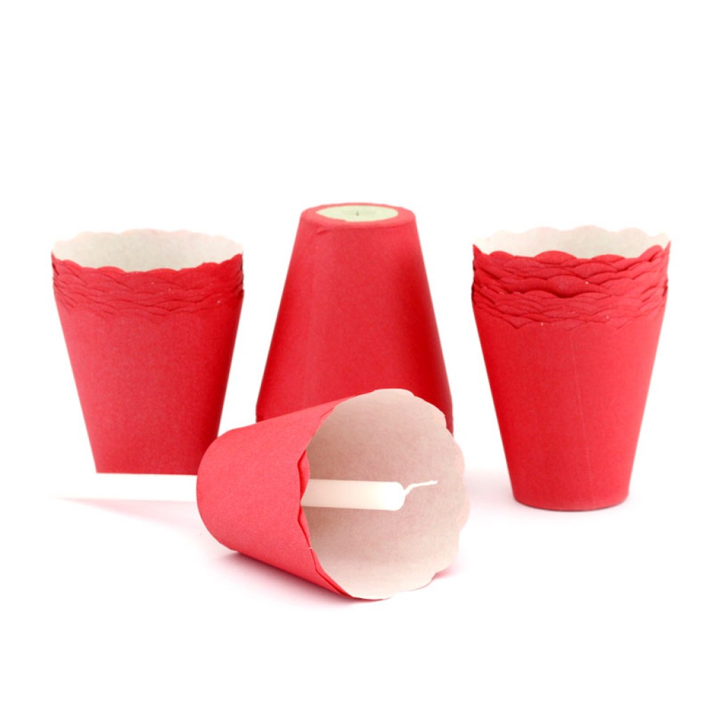 Candele mangiafumo 24 pz. - Rosso - Candele - Lagicart