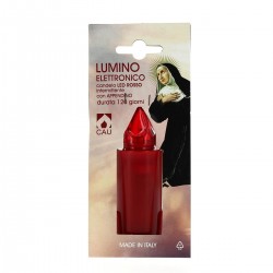 Candela elettronica led rosso durata 120 gg 3x9,5 cm 