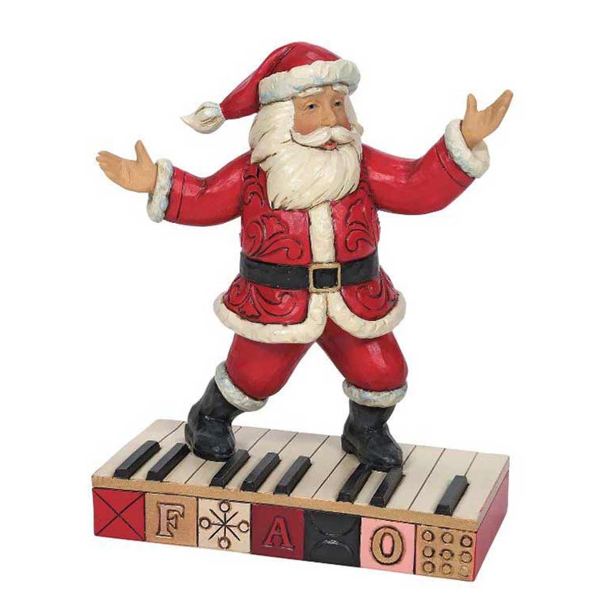 Babbo Natale su pianola 18,5 cm Jim Shore 6010853 - 24900121 