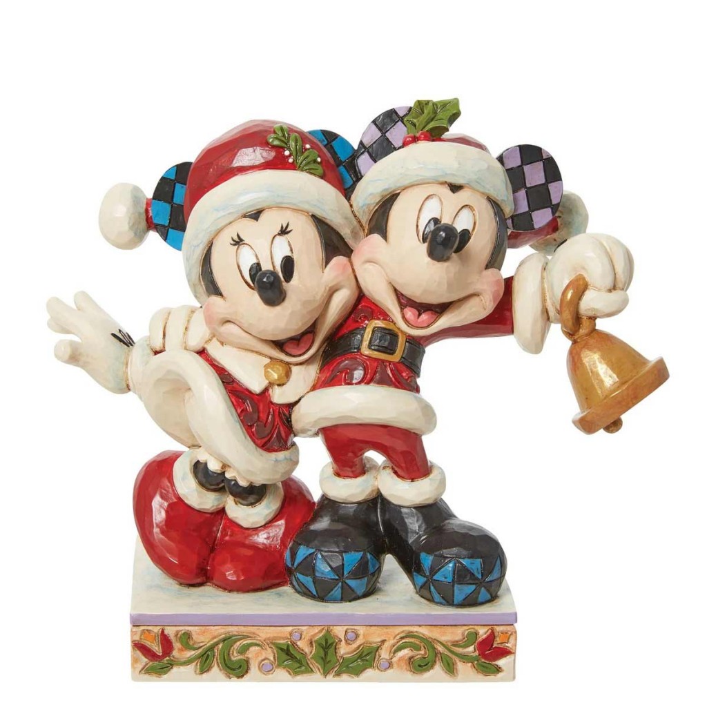 Statuetta Topolino e Minni collezione Disney Showcase Botanical