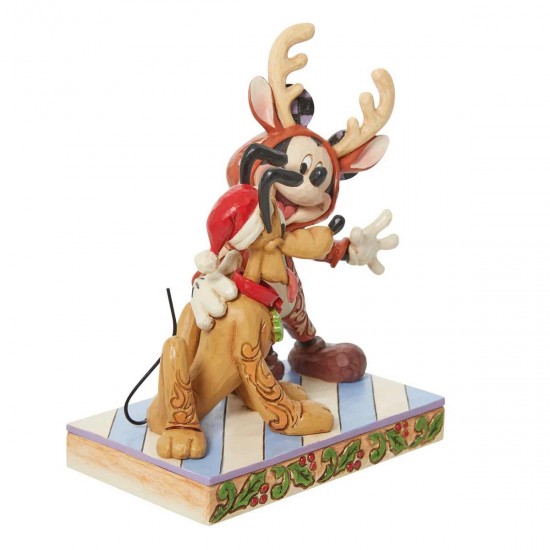 Bola de Nieve Mickey & Pluto Navidad Disney Traditions
