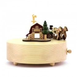 Carillon in legno sposi 10x12,5 cm Wooderful Life - 900042 