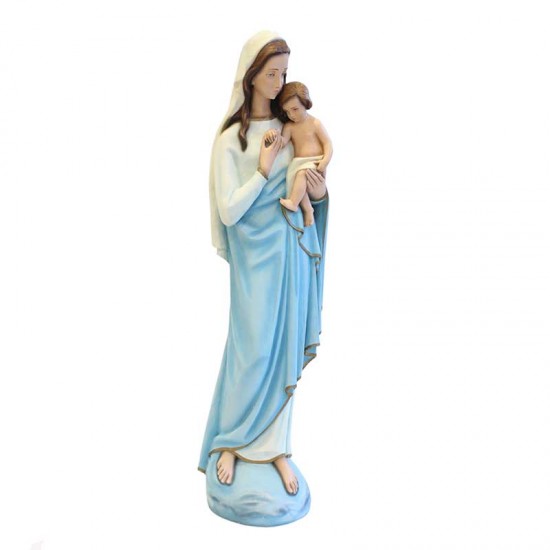Statua Madonna con Bambino in resina colorata 120 cm - 154001311