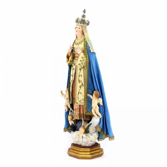 Statua Madonna Immacolata vestita in stile 700 68 cm - 66003 