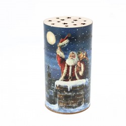 Lampada notturna Babbo Natale con sacco di doni 9,5x17 cm