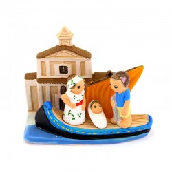 Presepe Cesenatico in terracotta 9x8 cm