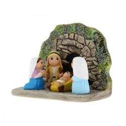 Presepe Lourdes in terracotta 8,5x7 cm