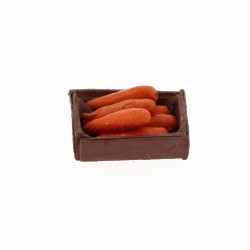 Cassettina con carote in terracotta per presepe 3x2 cm