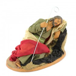 San giuseppe dormiente in terracotta vestita 30 cm