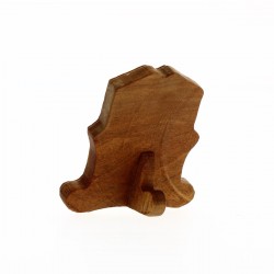 Quadretto legno placca metallo Madonna con Bambino 5x5 cm