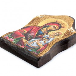 Icona Madonna della purezza su legno 13x9 cm