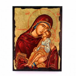 Icona greca Madonna con Bambino-A 20x26 cm