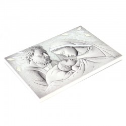 Quadro Sacra Famiglia particolari argento 36x25 cm