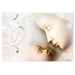 Quadro Sacra Famiglia particolari argento 36x25 cm 