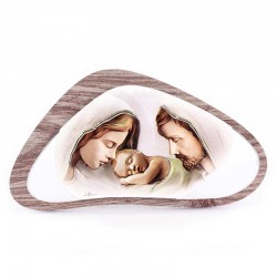 Quadretto in Legno con Sacra Famiglia - Articolo da Regalo, Home Design -  Kartoflak