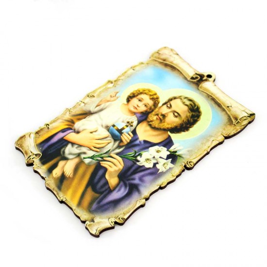 Quadretto pergamena San Giuseppe classico 10x15 cm - 13600428