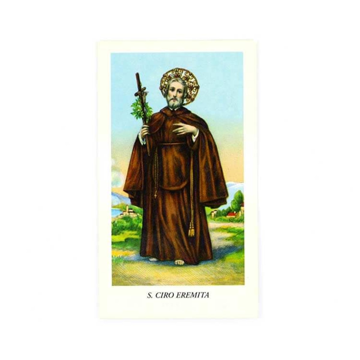 Image St. Ciro with Prayer 100 items 11x6 cm