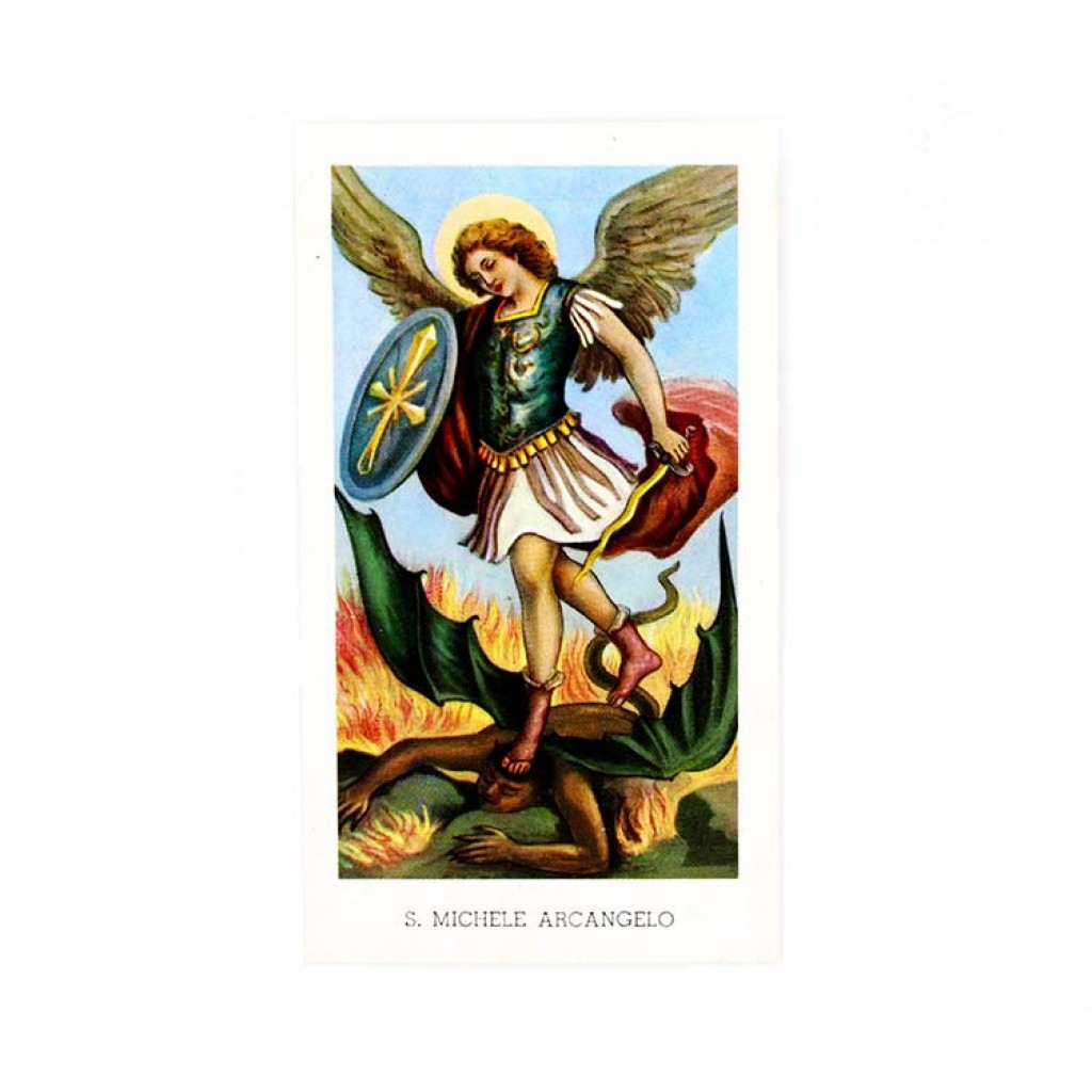 Immagine San Michele Arcangelo 6x11 cm pz 100 - 13800198 
