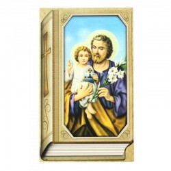 Immagine libro con San Giuseppe 7x11,5 cm 100 pz