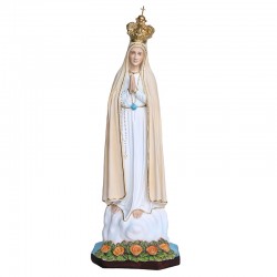 Statua Madonna di Fatima in resina colorata 65 cm