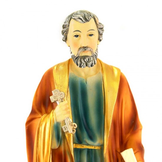 St. Peter colored resin statue 30 cm - 154001199