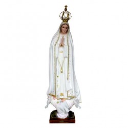 Statua Madonna di Fatima plastica con strass 105 cm