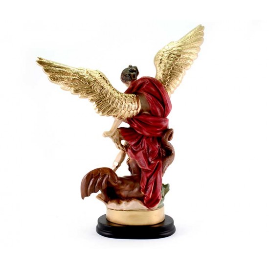 Statua San Michele in resina colorata 41 cm - 15400926 