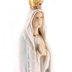 Statua Madonna di Fatima resina colorata 27 cm