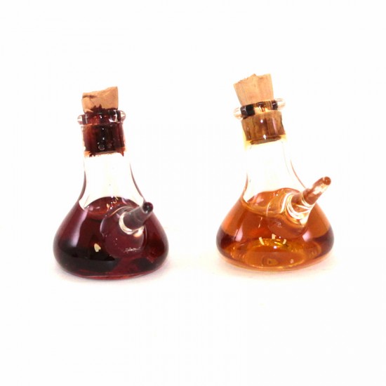 Ampolle vetro con Olio e Aceto confezione 2 pezzi 2,5 cm 