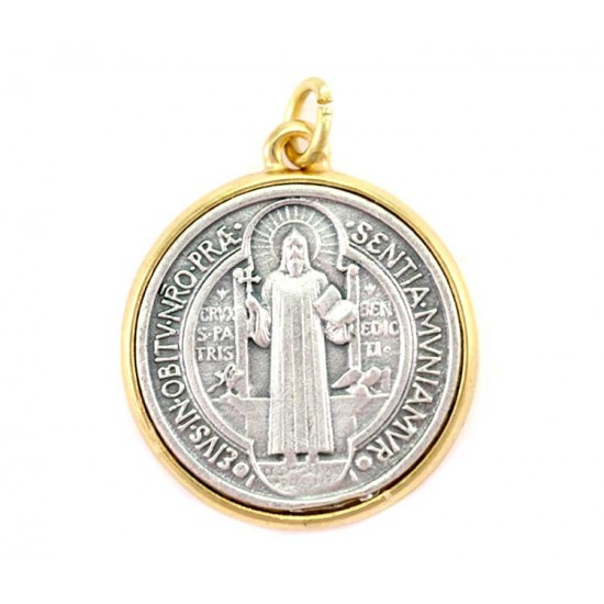 Medaglia di San Benedetto in oro 9 carati, 20mm, 3,14g - Medaglie d'oro e  croci