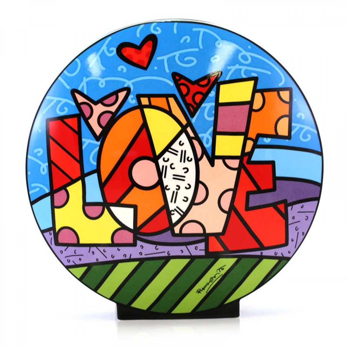 Romero Britto  Happy - Tecnica mista 61x61 cm