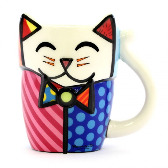 Set Tazze Britto Ceramica Multicolore Gatto (2 pz) — Brycus