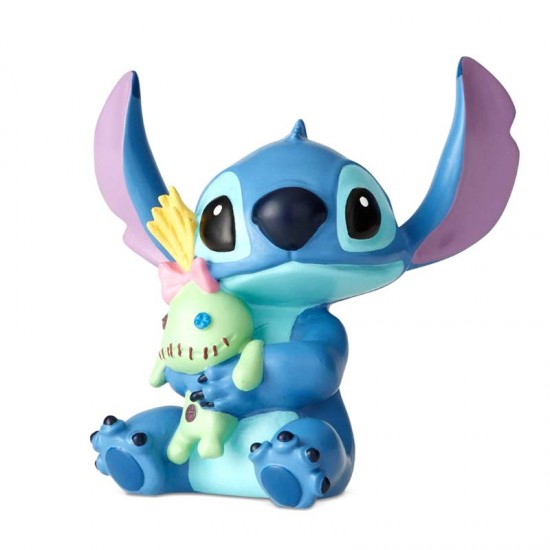 Disney Traditions Jim Shore Stitch and Angel with Mistletoe Resin Statue  15cm