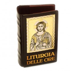 Custodia in pelle con zip per Liturgia delle Ore 4 volumi - colore rosso,  lavorazione artigianale, in pelle, Italia, Copribibbia Copriliturgia Ore,  Articoli Religiosi 