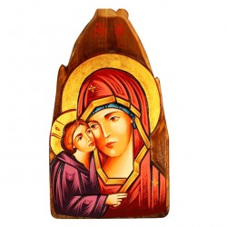 Icona Madonna con Bimbo dipinta 36x20 cm