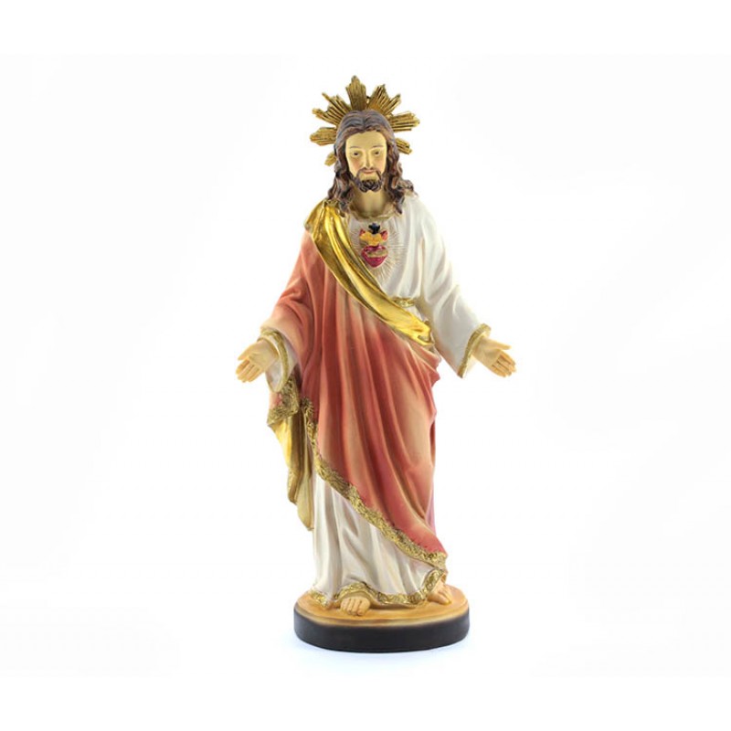 Statua Sacro Cuore di Gesù in resina 21 cm